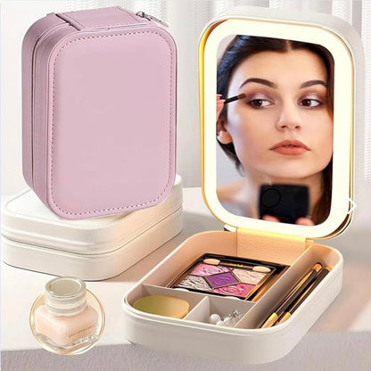 Espejo de maquillaje iluminado portatil